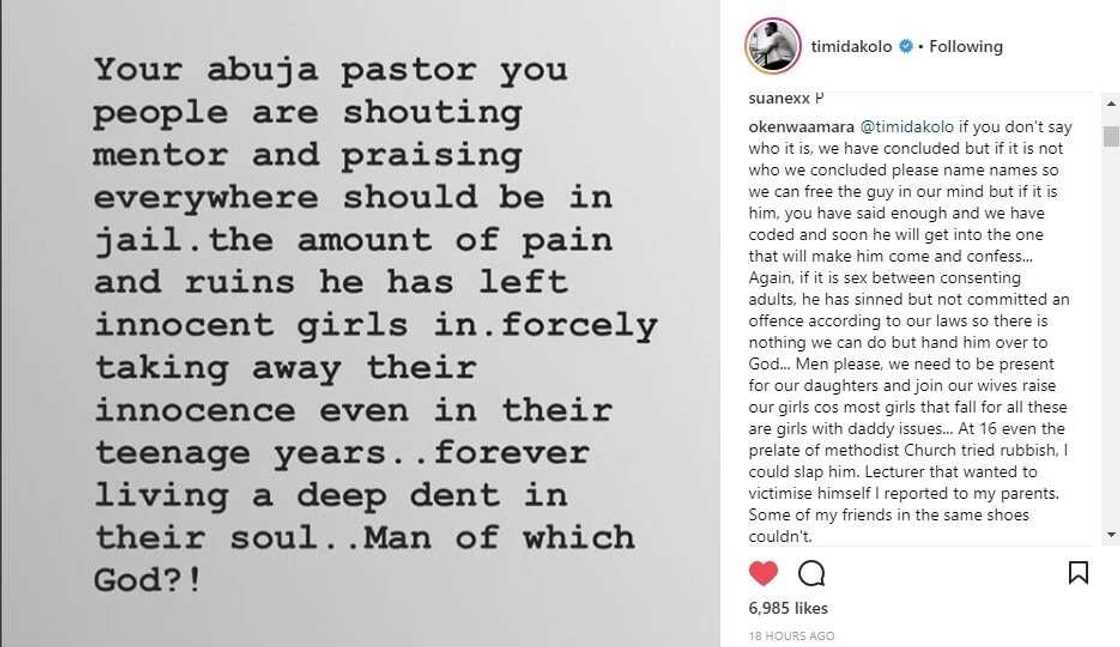 Timi Dakolo shares a story of an Abuja pastor who should be in jail Timi Dakolo shares a story of an Abuja pastor who should be in jail