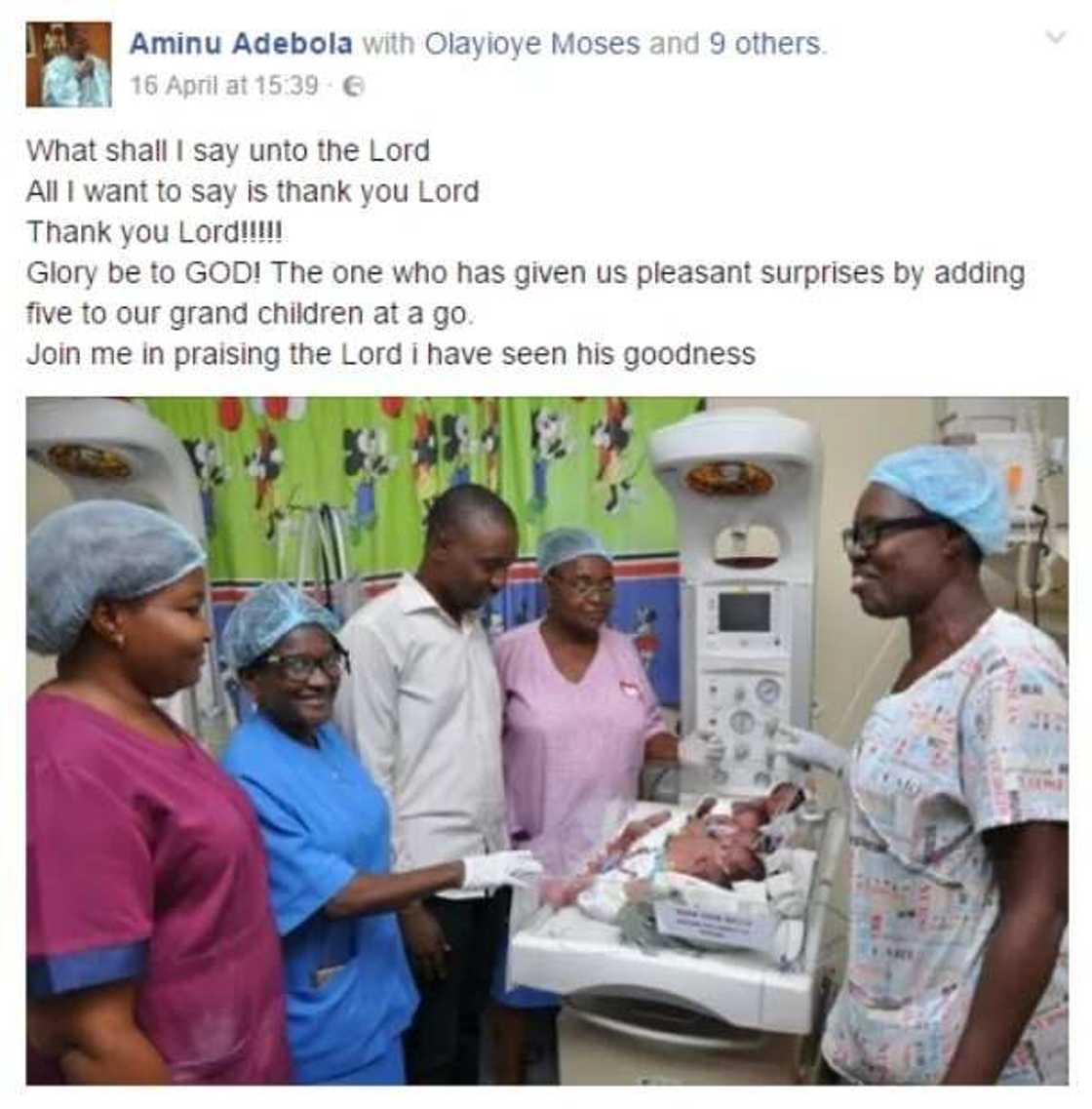 Nigerian unemployed graduates welcome their first set of quintuplets (photos)