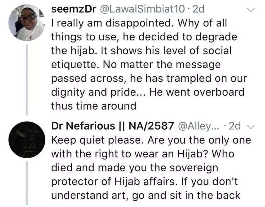 Nigerian woman slams Falz for featuring ladies in hijab dancing in his latest video Nigerian woman slams Falz for featuring ladies in hijab dancing in his latest video