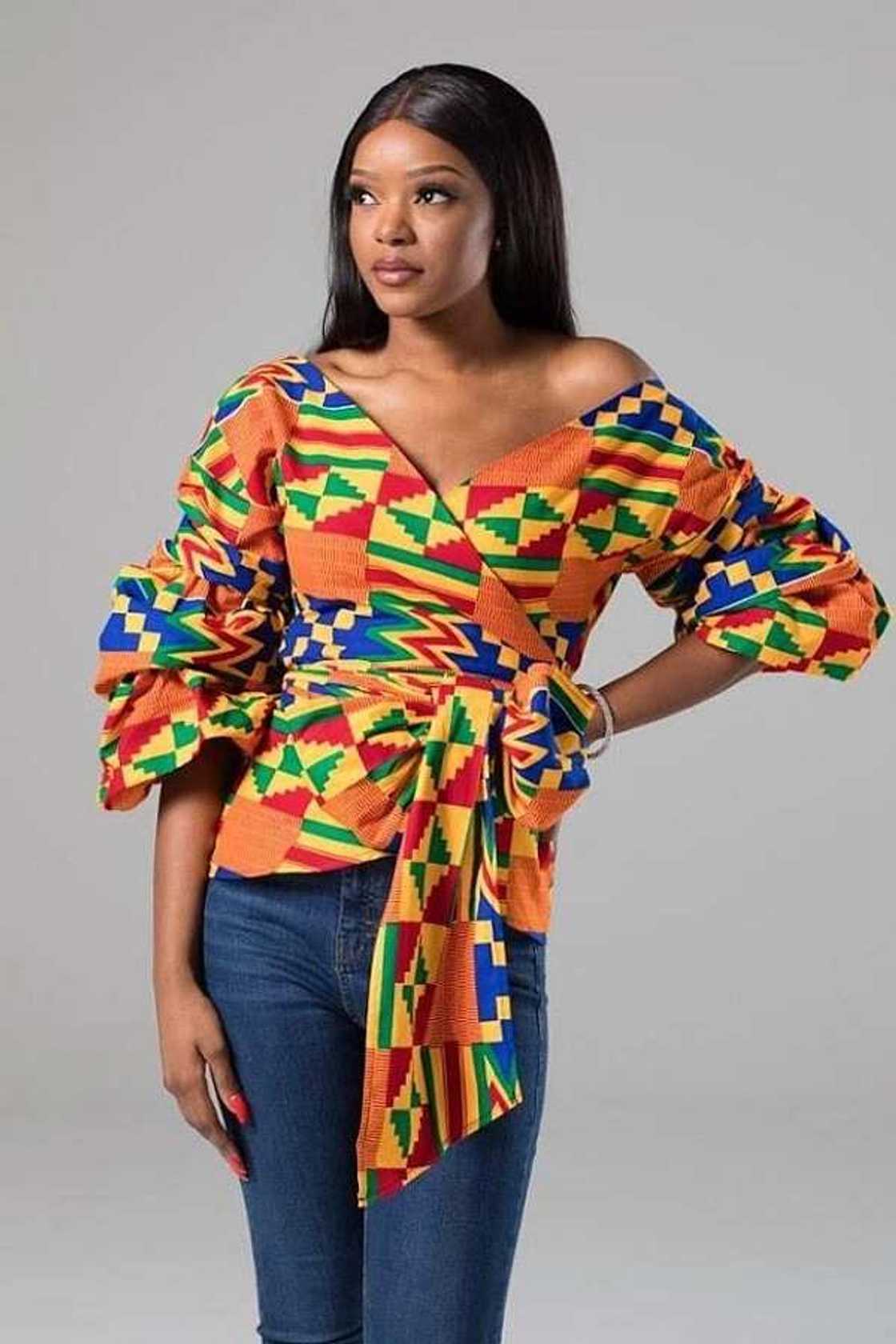 Wrap around blouses