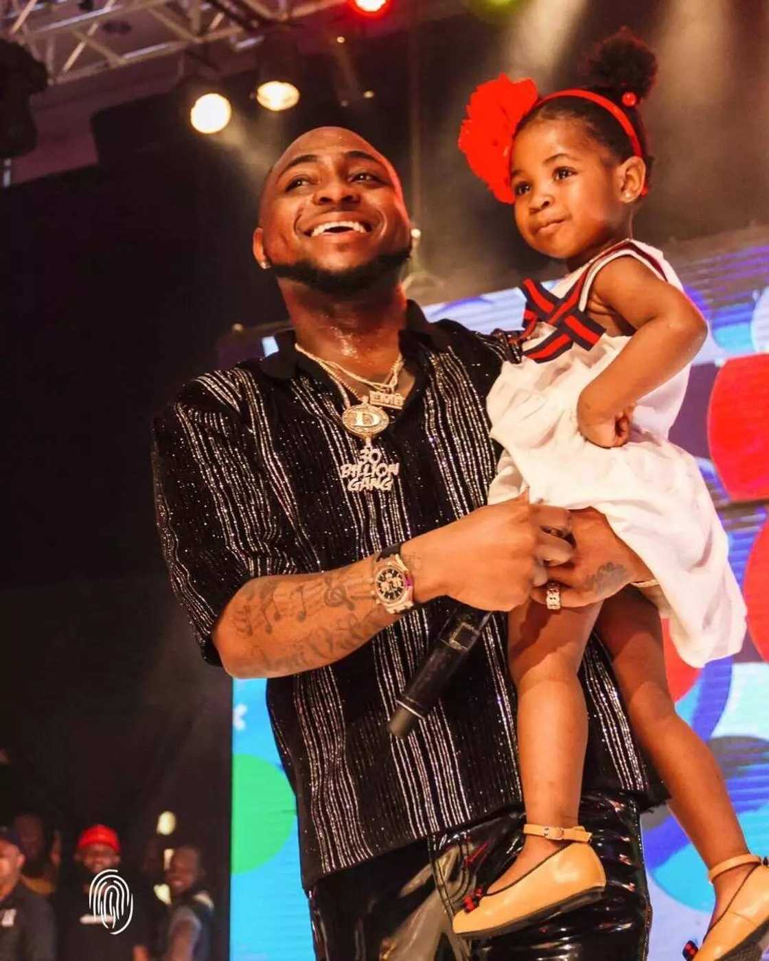 Davido and his daughter Aurora Davido and his daughter Aurora