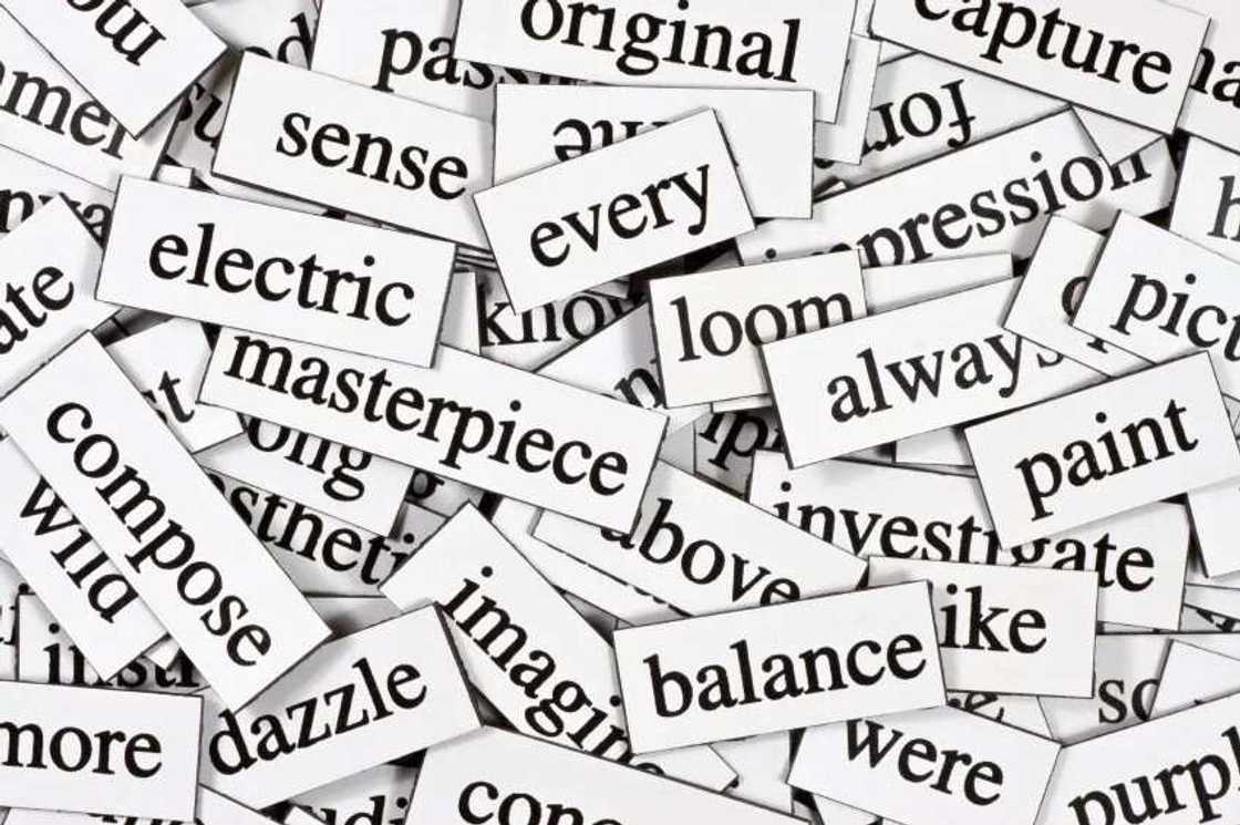 English words English words