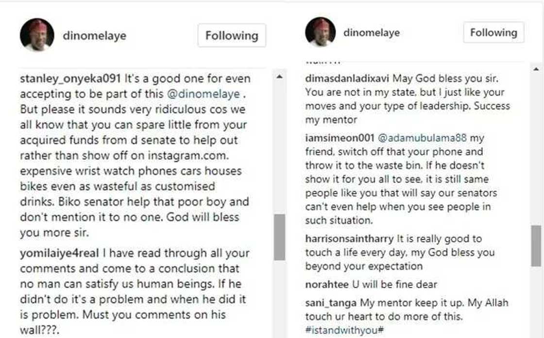 Nigerians react as Senator Dino Melaye seek funds to help 6-year-old boy paralysed by Boko Haram (photos)