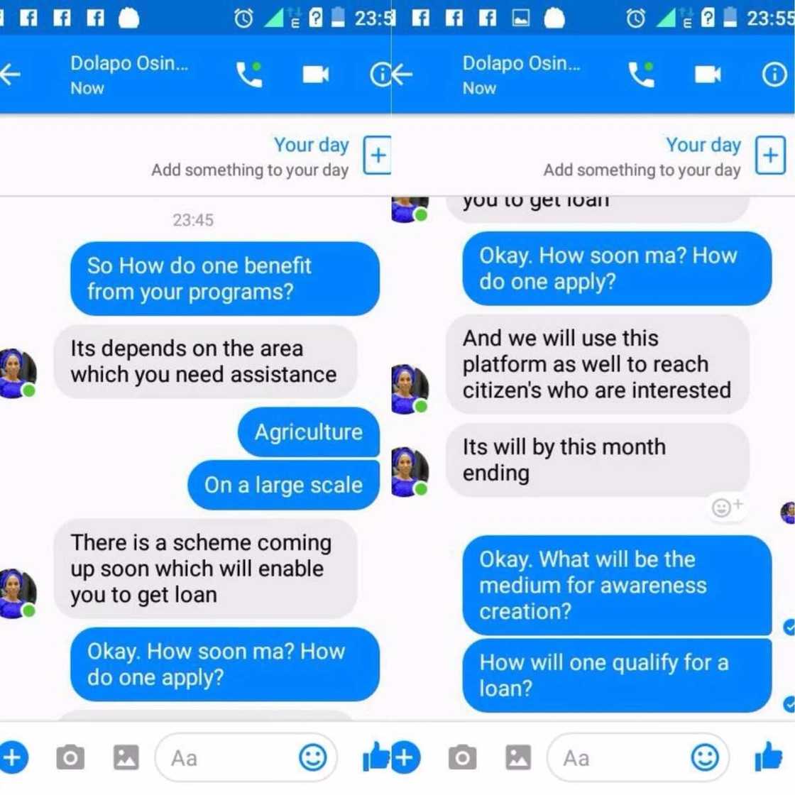 Scammer impersonates wife of the Acting President Osinbajo on Facebook, scams Nigerians Scammer impersonates wife of the Acting President Osinbajo on Facebook, scams Nigerians