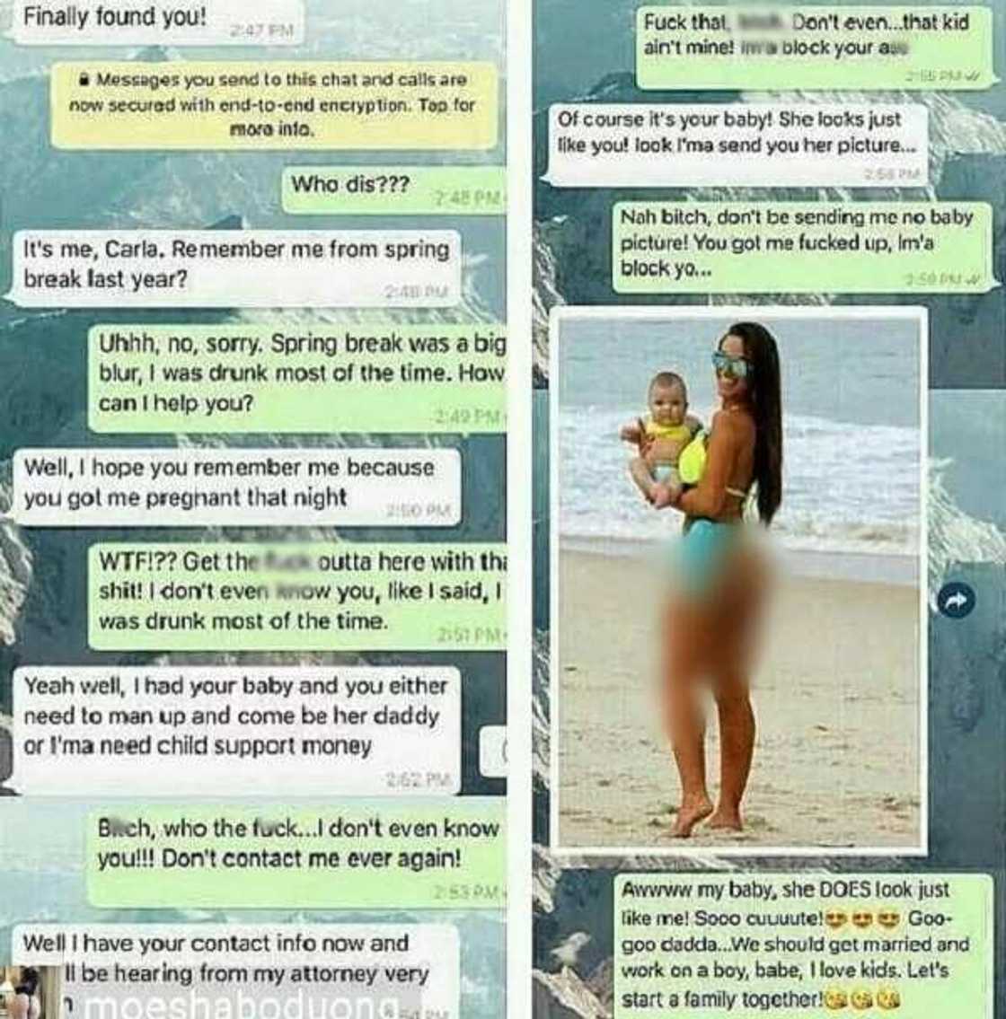 Drama as baby mama reaches out to supposed baby daddy she had a one-night stand with Drama as baby mama reaches out to supposed baby daddy she had a one-night stand with