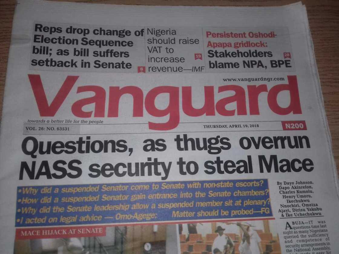 Vanguard Newspaper Vanguard Newspaper