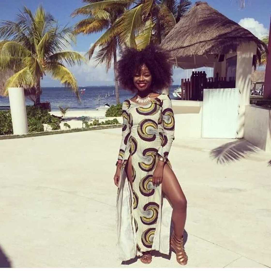 Ankara maxi dress for beach party