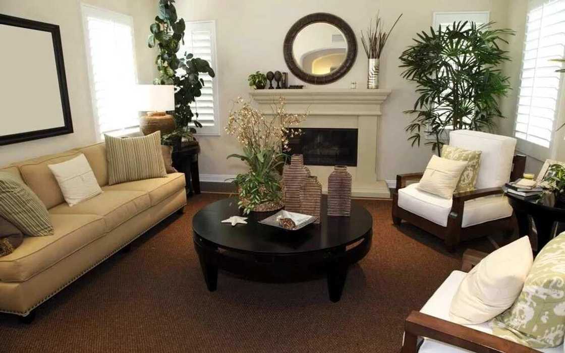 Green in a living room Green in a living room