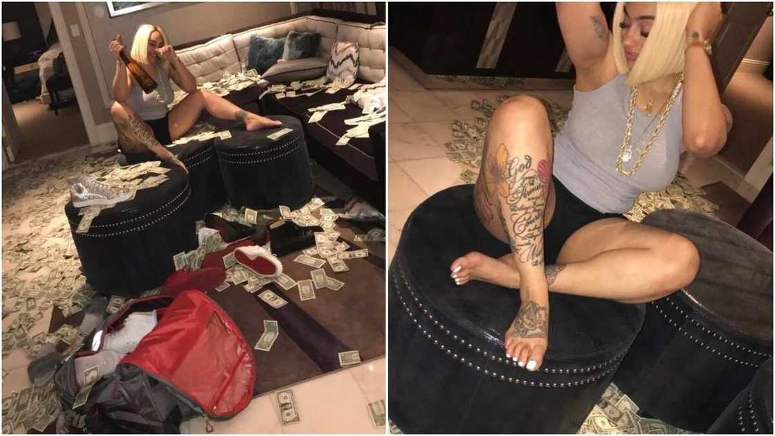 Young lady flaunts wealth Young lady flaunts wealth