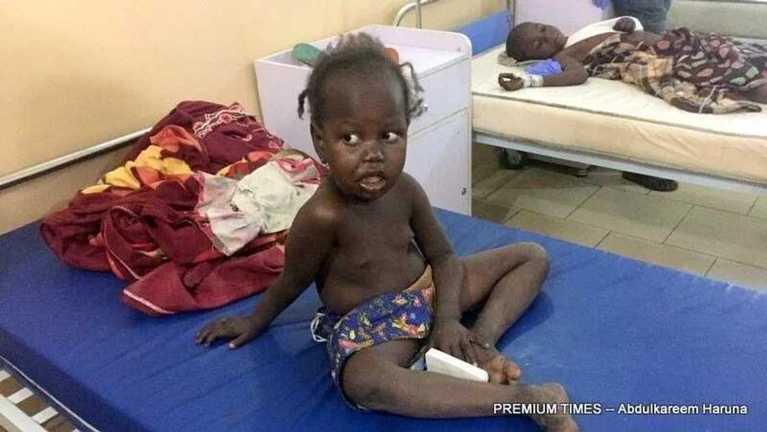 Victims of IDP camp bombing in hospital Victims of IDP camp bombing in hospital