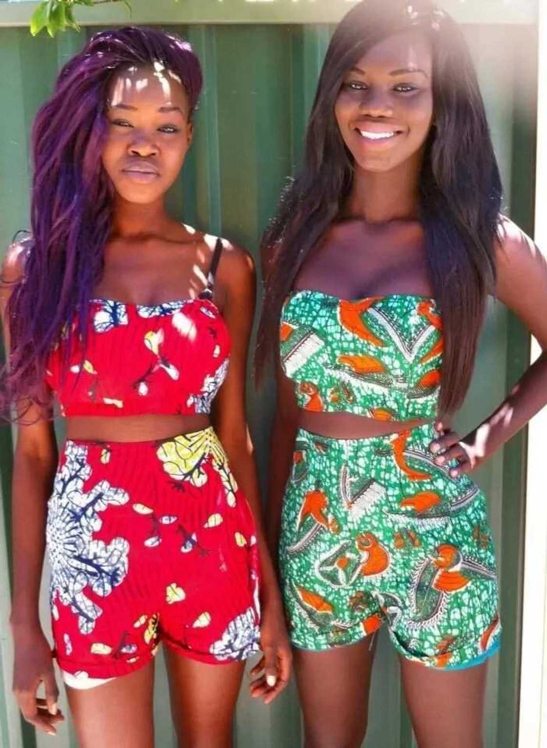 Ankara bum shorts and crop tops Ankara bum shorts and crop tops