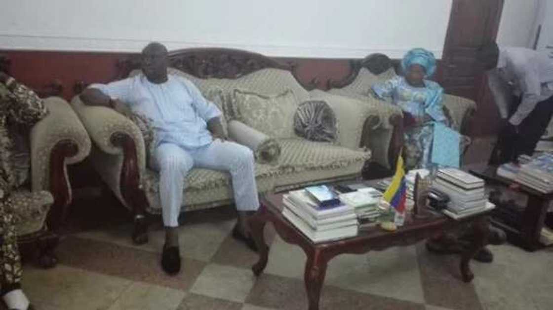 Gov Fayose visits Osun, hugs Aregbesola (see photos)