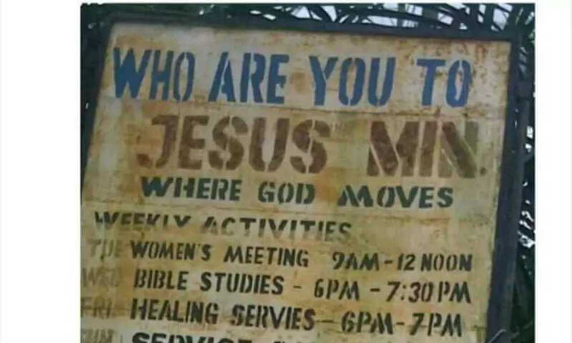 Hilarious names of churches you will find in Nigeria (photos)