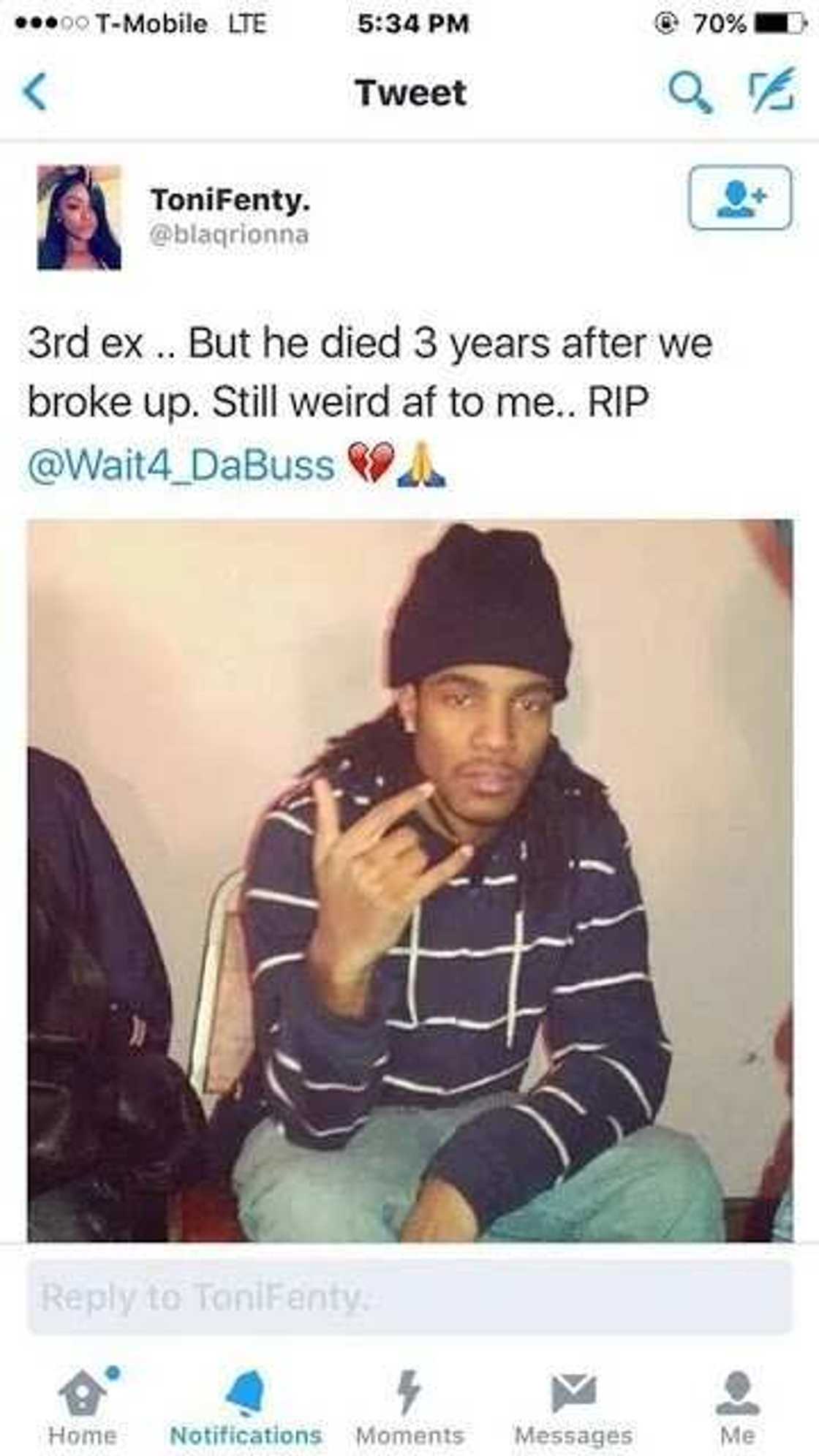 Lady whose boyfriends die after breaking up with her Lady whose boyfriends die after breaking up with her