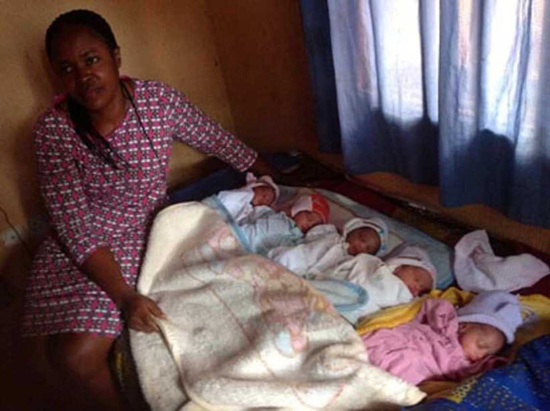 Abin Al-ajabi: Wata mata ta haifi 'yan biyar rigis cikin damuna Abin Al-ajabi: Wata mata ta haifi 'yan biyar rigis cikin damuna