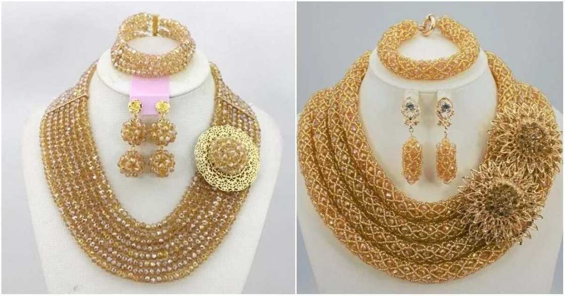 Golden beads Golden beads