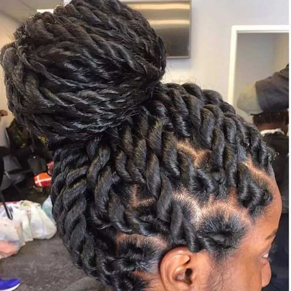 Twist styles for long hair with bun Twist styles for long hair with bun