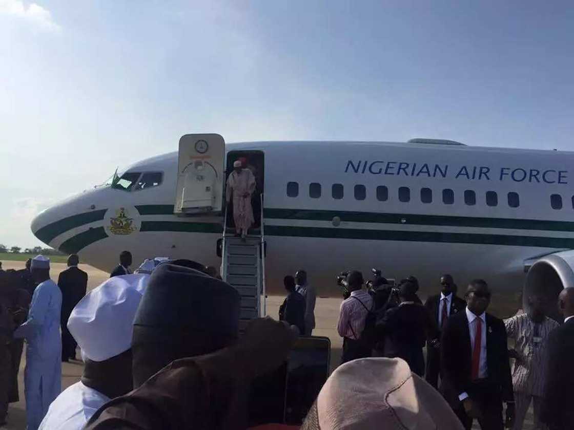 PHOTOS: President Buhari Arrives Kaduna State