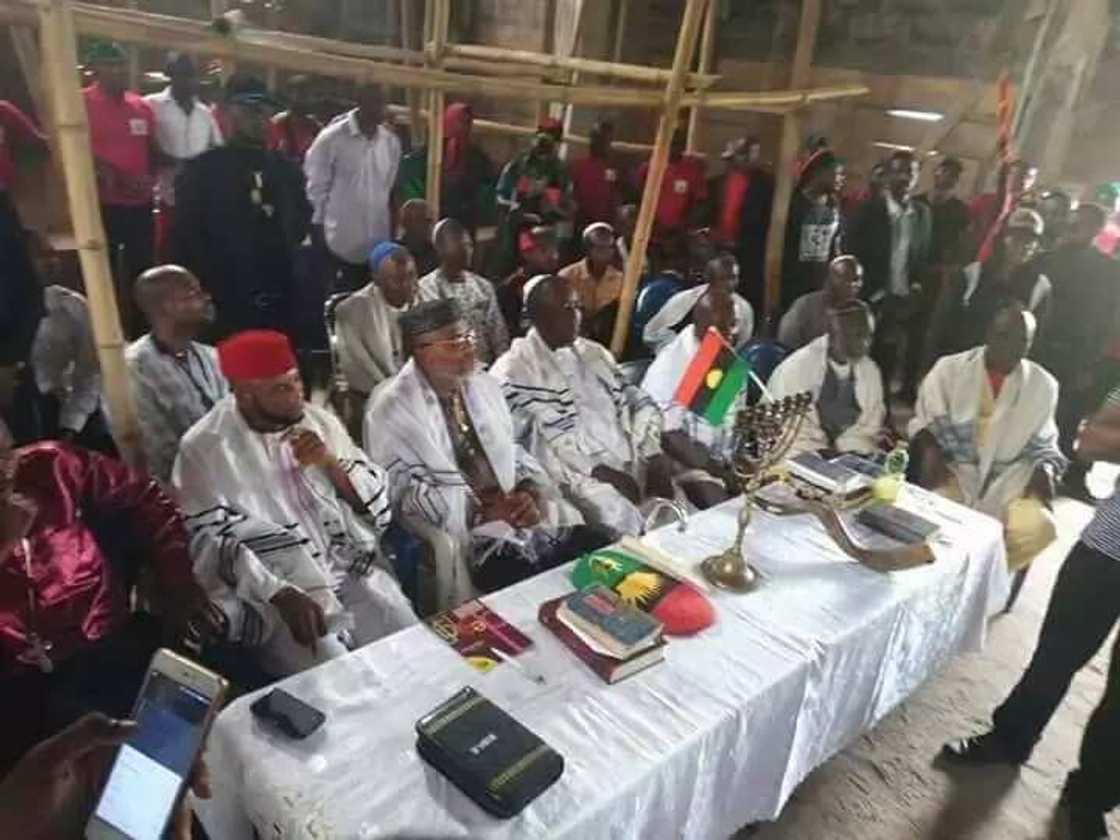 Nnamdi Kanu today July 24 visited Ebonyi state. Photo credit: Nnenna Ibe