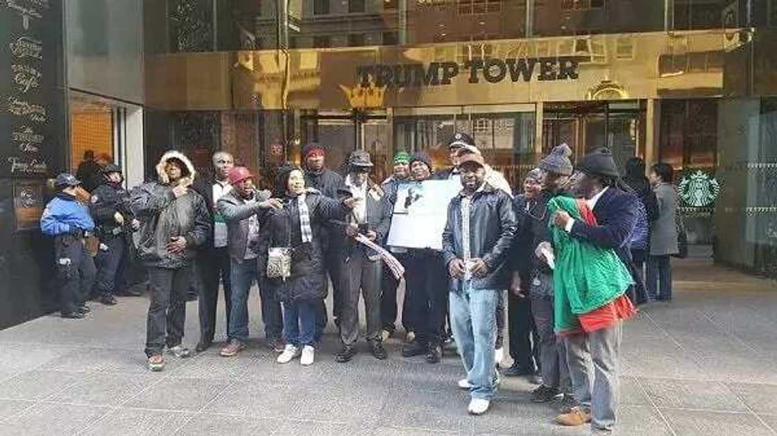 Biafra supporters visit Trump Towers