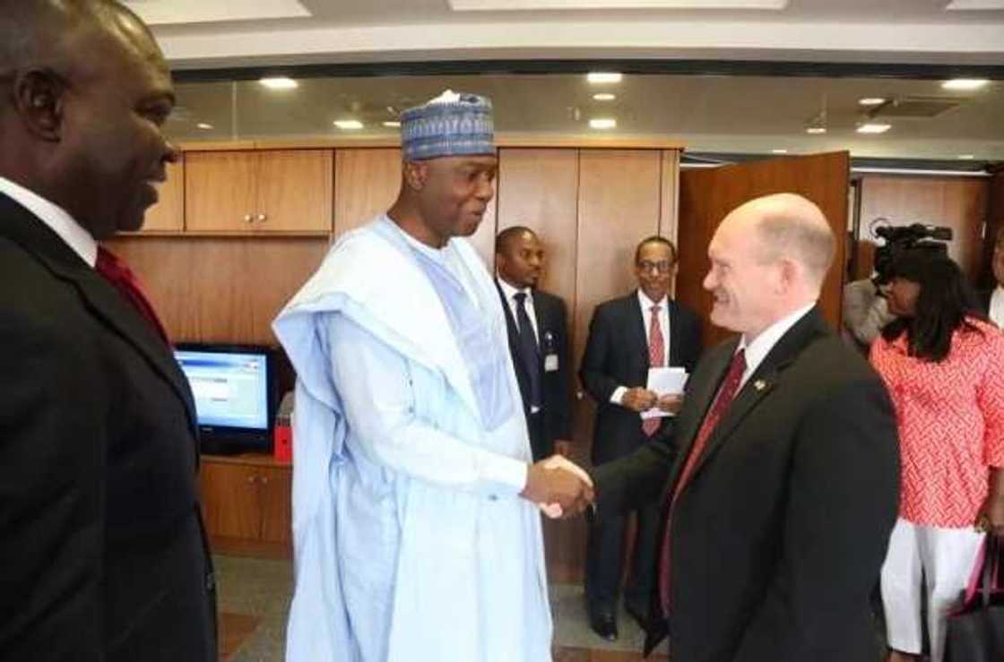 US Congressional delegation meets with Senate President Bukola Saraki (photos) US Congressional delegation meets with Senate President Bukola Saraki (photos)
