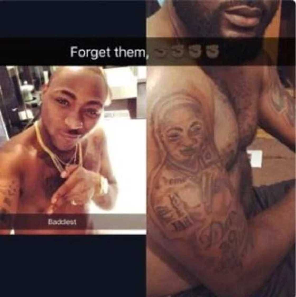 Man tattoos Davido’s face on his arm, shares photo online Man tattoos Davido’s face on his arm, shares photo online