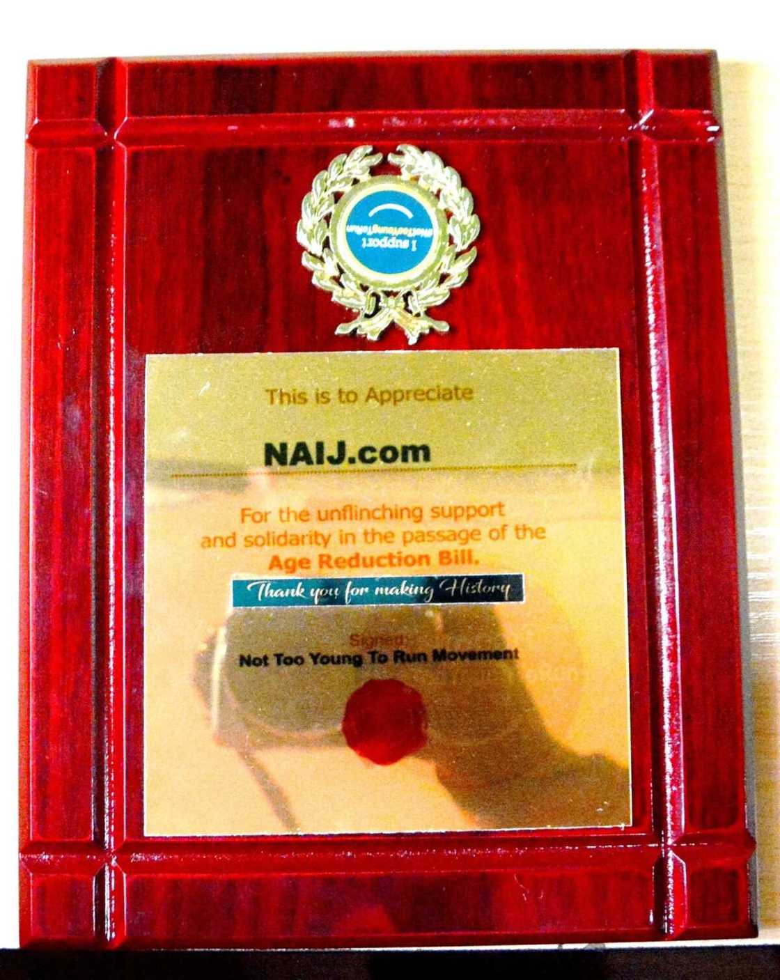 Legit.ng recognized for supporting Age Reduction Bill signed by President Buhari Legit.ng recognized for supporting Age Reduction Bill signed by President Buhari