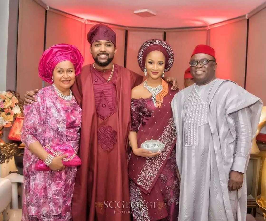 Here are the official photos from Adesua and Banky W’s introduction