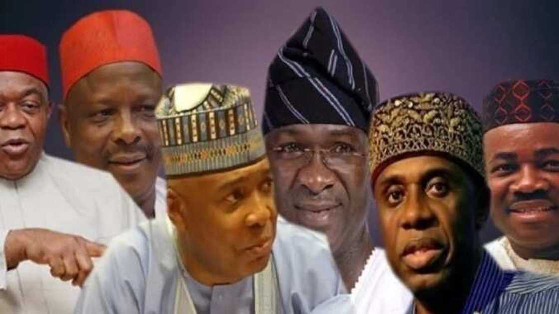 Asirin tsoffin Gwamnoni da Mataimakansu 21 ya tonu kan yadda suke karbar Albashi har yanzu, bayan kuma suna Sanatoci ko Ministoci a gwamnatin Buhari Asirin tsoffin Gwamnoni da Mataimakansu 21 ya tonu kan yadda suke karbar Albashi har yanzu, bayan kuma suna Sanatoci ko Ministoci a gwamnatin Buhari