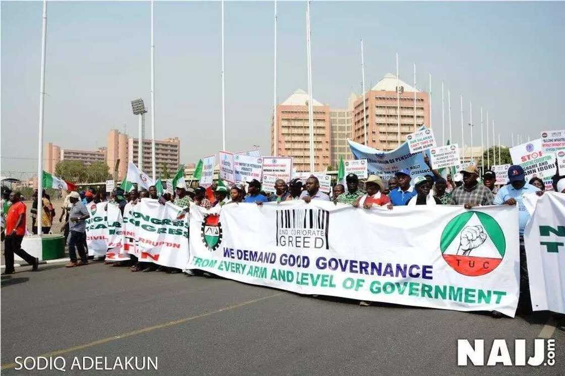 See How NLC protested against government in Abuja (photos)