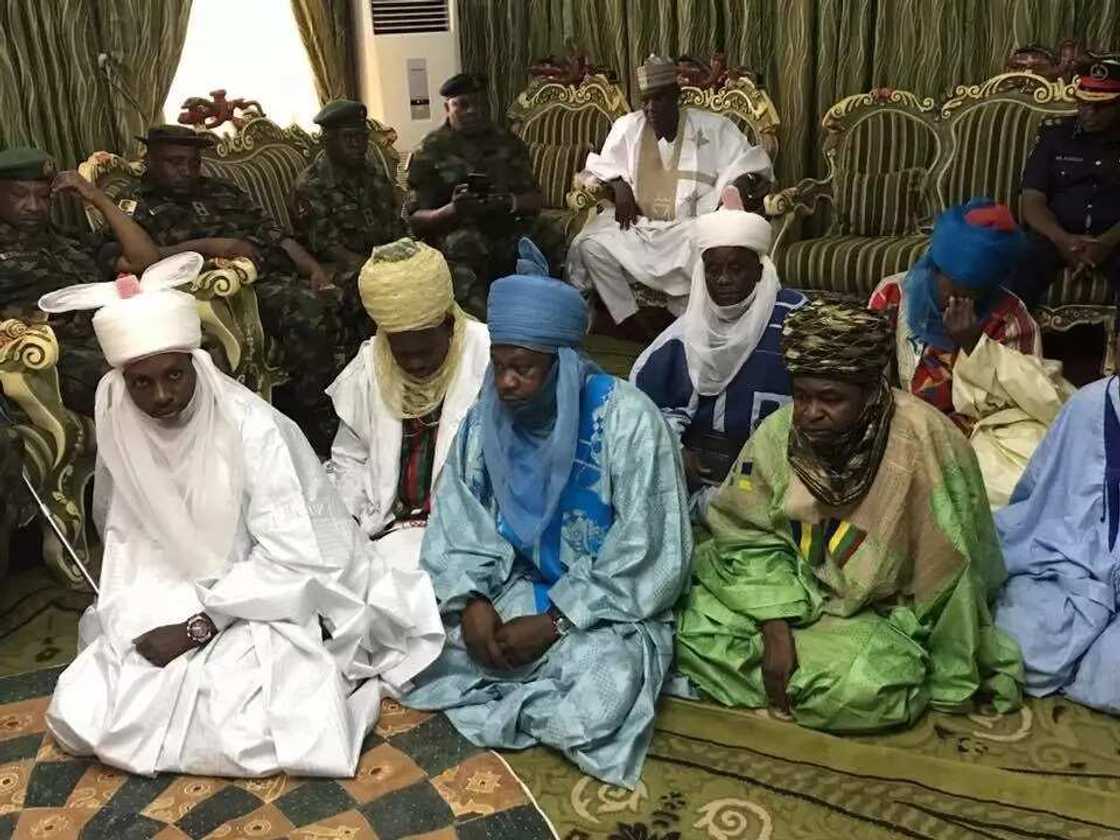 The army officials at the Emir of Daura's palace. The army officials at the Emir of Daura's palace.