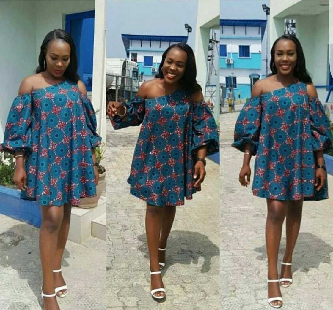 Ankara short loose dress