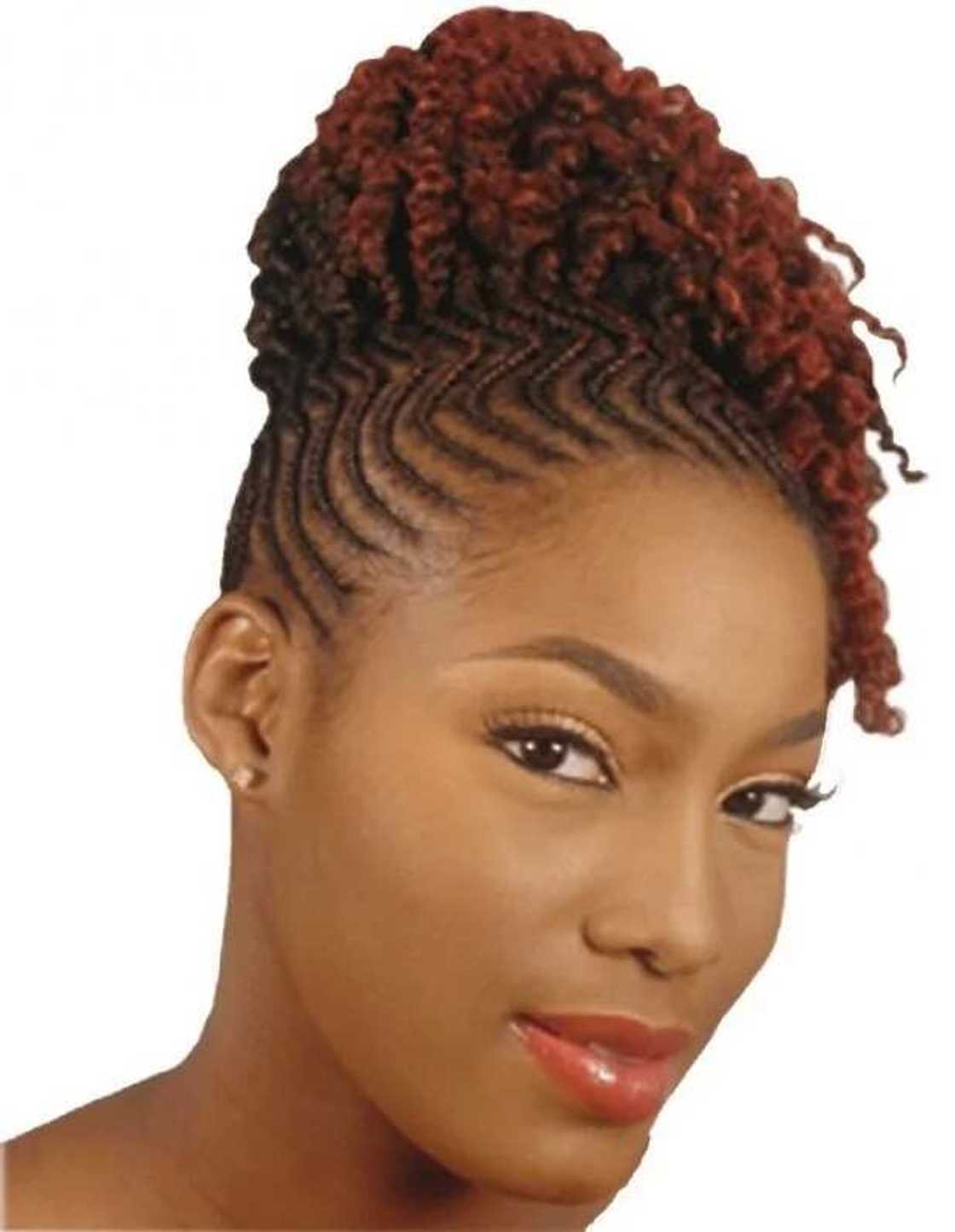 Braided updo with attachment Braided updo with attachment