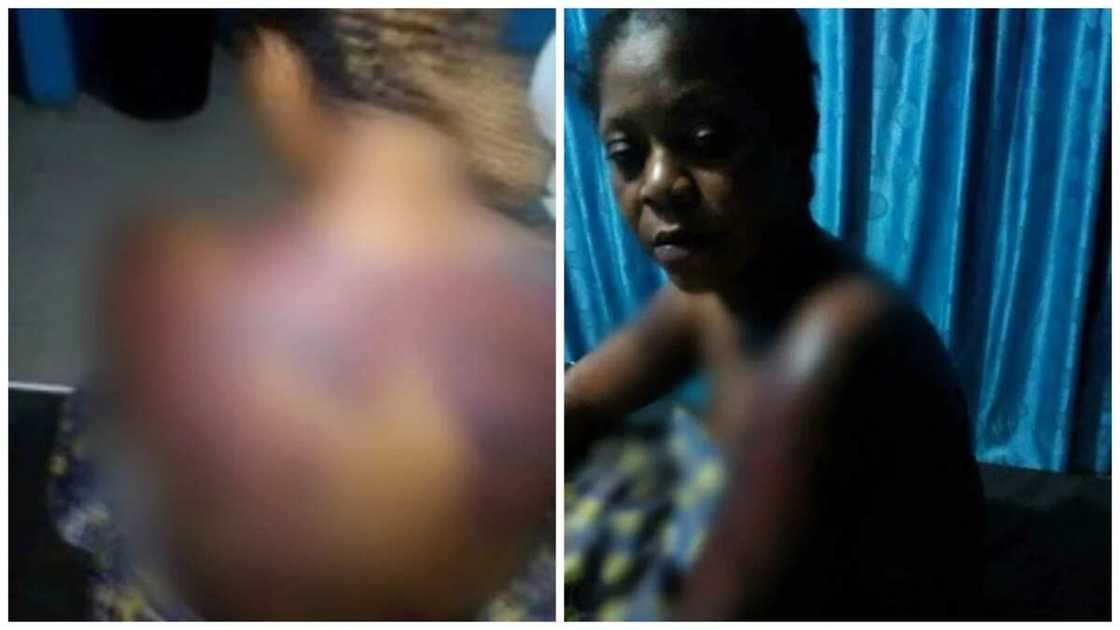 Lady brutalized for challenging Nigerian soldier who slapped her brother (photos) Lady brutalized for challenging Nigerian soldier who slapped her brother (photos)