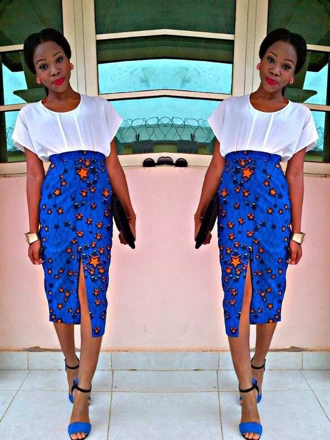 Ankara dresses with chiffon coquette