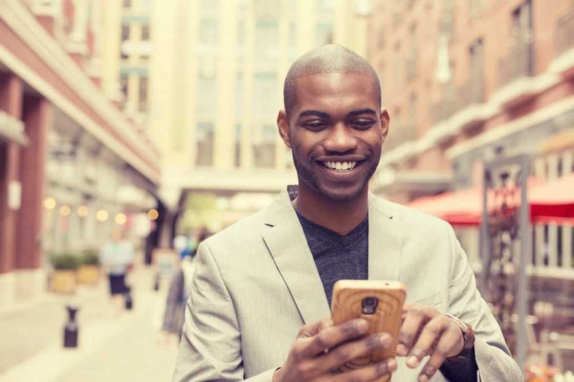 man with mobile phone