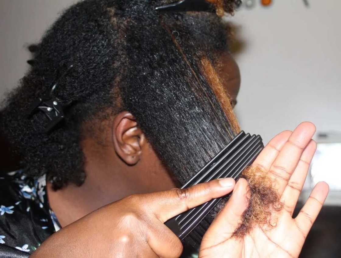 Brushing hair Brushing hair