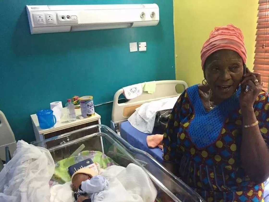 Nigerian woman delivers her first child at age 63 Nigerian woman delivers her first child at age 63