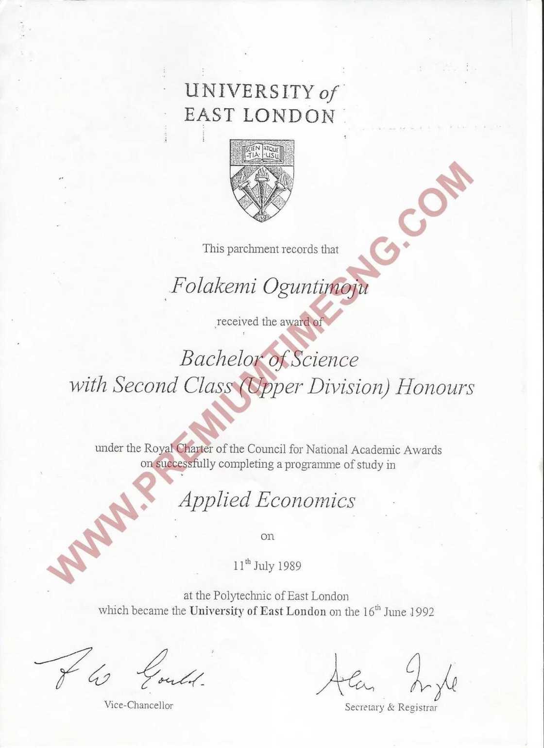 Kalli takardun kammala karatun minista Kemi da shaidar NYSC din ta na karya Kalli takardun kammala karatun minista Kemi da shaidar NYSC din ta na karya