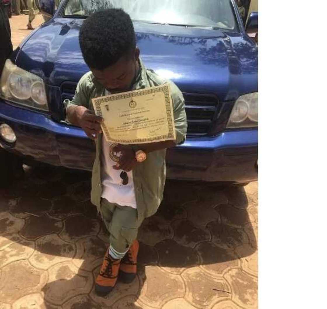 NYSC member meets his wife, buys his first car while serving