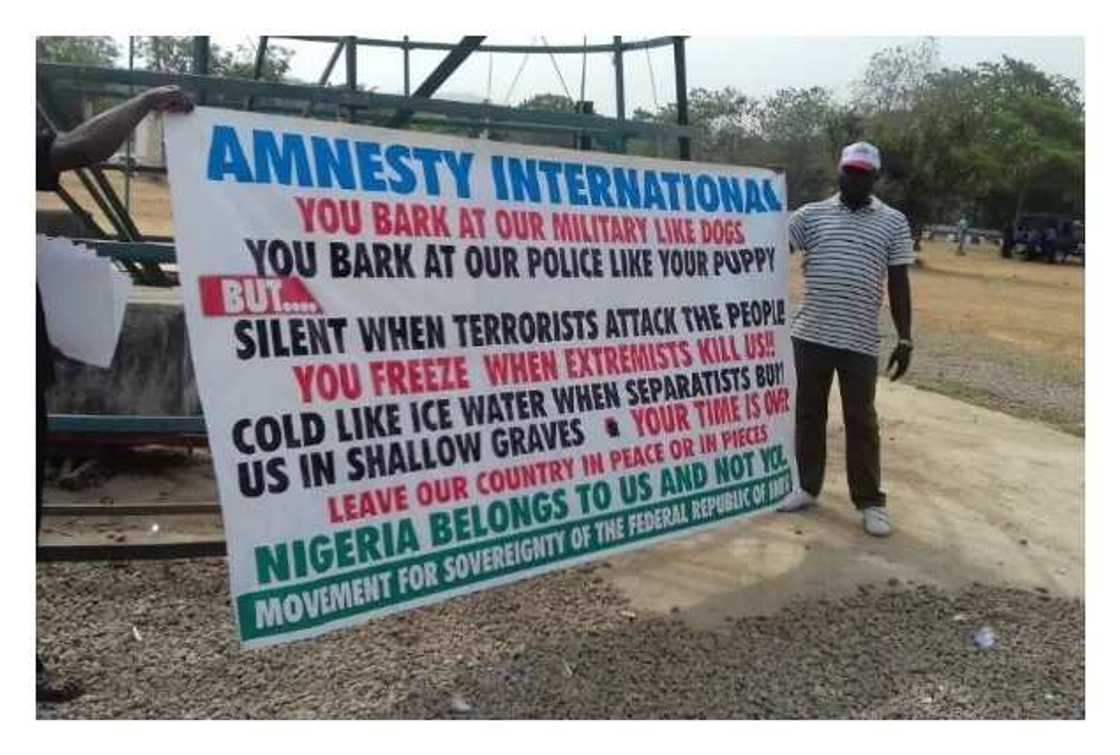 Boko Haram: Protesters threaten to shut down Nigeria if Amnesty International does not vacate within 24hrs