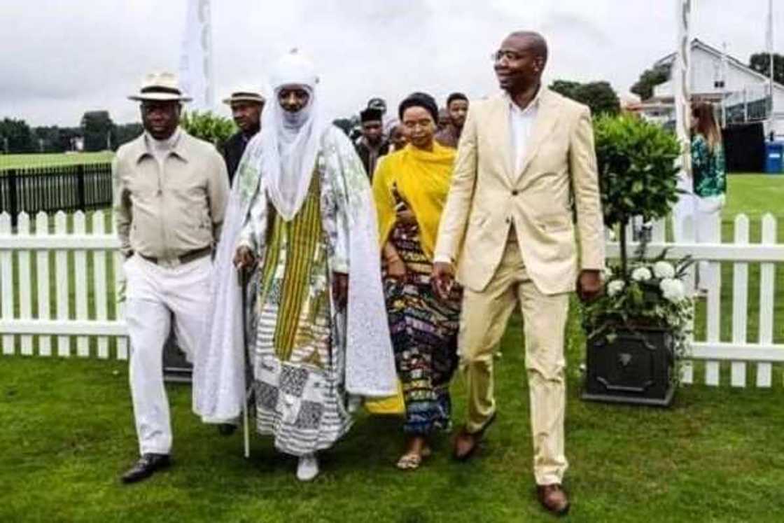 Hotuna: Aliko Dagote, Sarki Sanusi da iyalensa sun halarci wajen wasan Polo a Landan