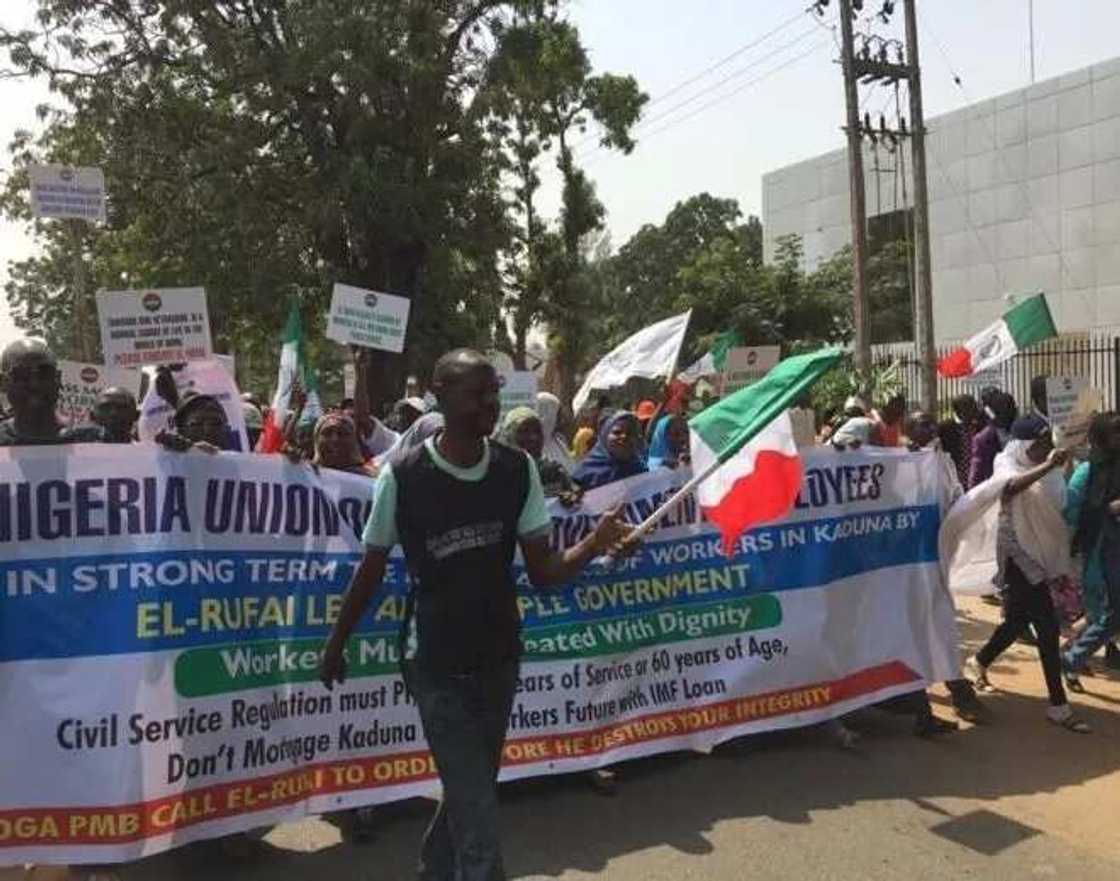 Gani ya kori ji: Dubi yadda kungiyar kwadago da ma'aikata ke gudanar da zanga-zanga a jihar Kaduna Gani ya kori ji: Dubi yadda kungiyar kwadago da ma'aikata ke gudanar da zanga-zanga a jihar Kaduna