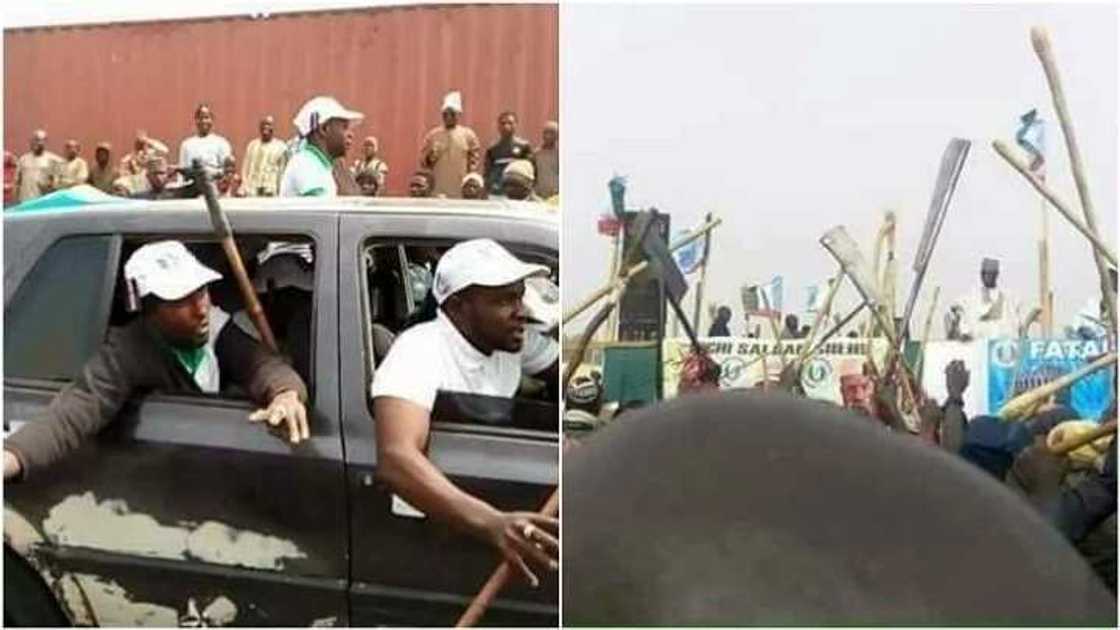 Hotunan dan majalisa mai tsawatarwa a majalisar wakilai yayin da yake jagorantar matasa ɗauke da muggan makamai Hotunan dan majalisa mai tsawatarwa a majalisar wakilai yayin da yake jagorantar matasa ɗauke da muggan makamai