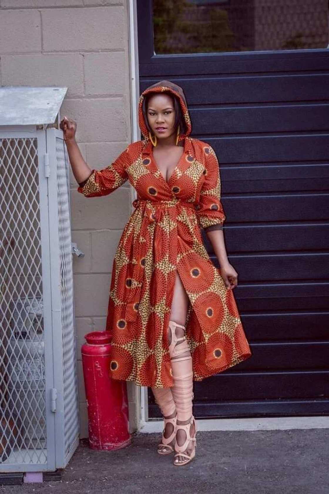 Long gown with a belt Long gown with a belt