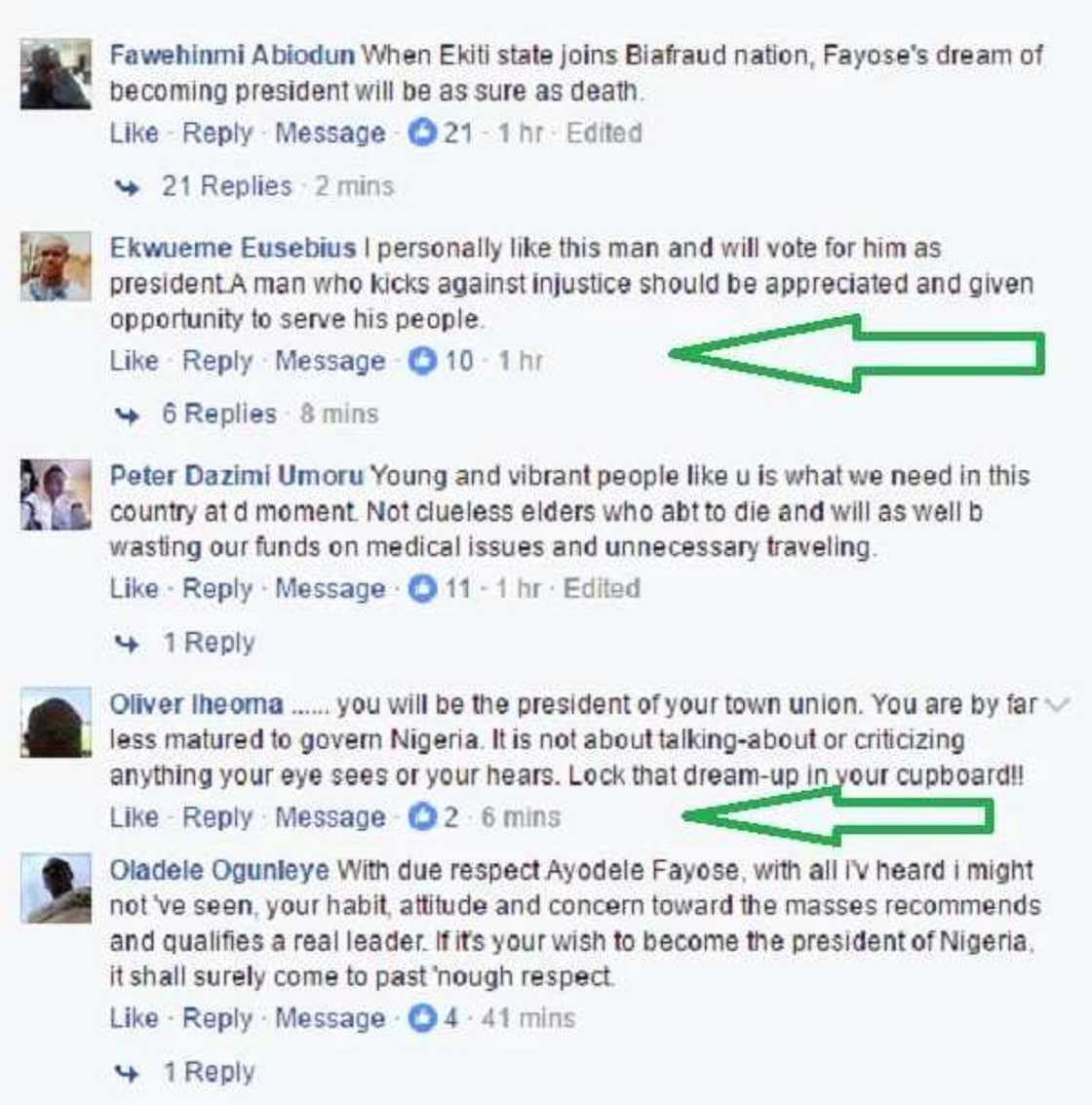 Fayose's aspirations to be the president of Nigeria sparks heated debate Fayose's aspirations to be the president of Nigeria sparks heated debate