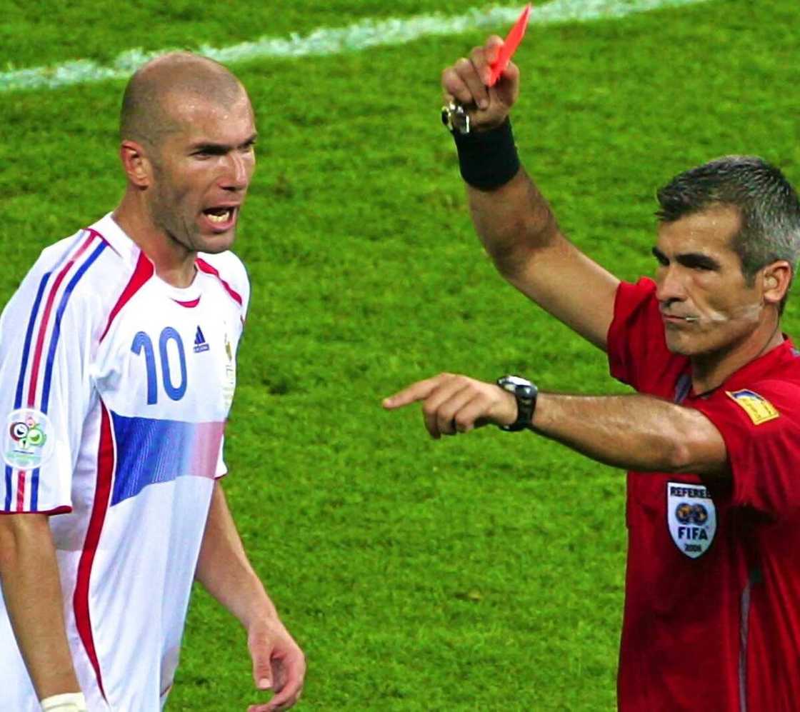 Zinedine Zidane and red card in 2006 Zinedine Zidane and red card in 2006