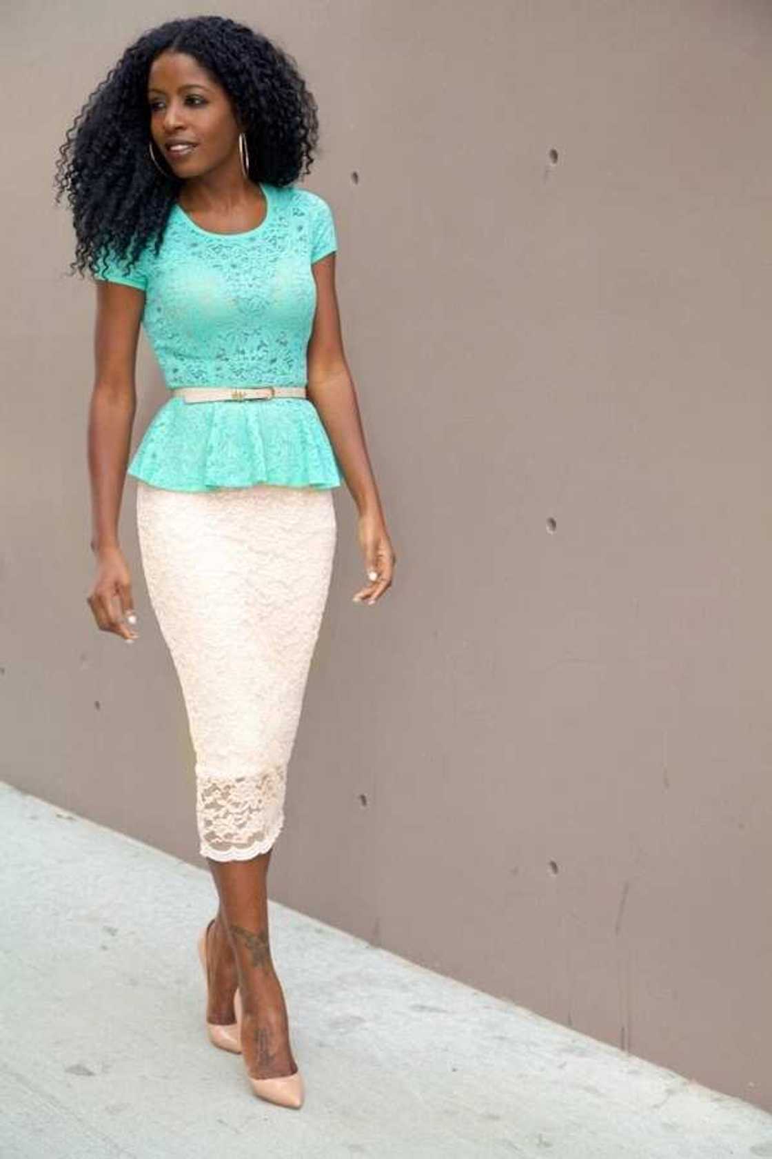 Lce blouse and skirt Lce blouse and skirt