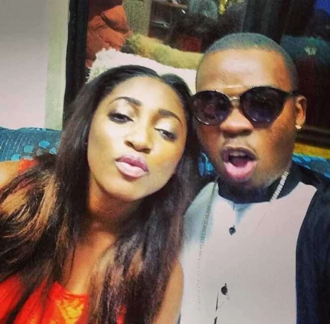 Olamide son and wife