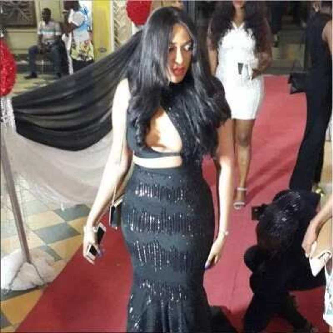 Rukky Sanda Exposes Bosom As She Premiere's Movie "Dark"